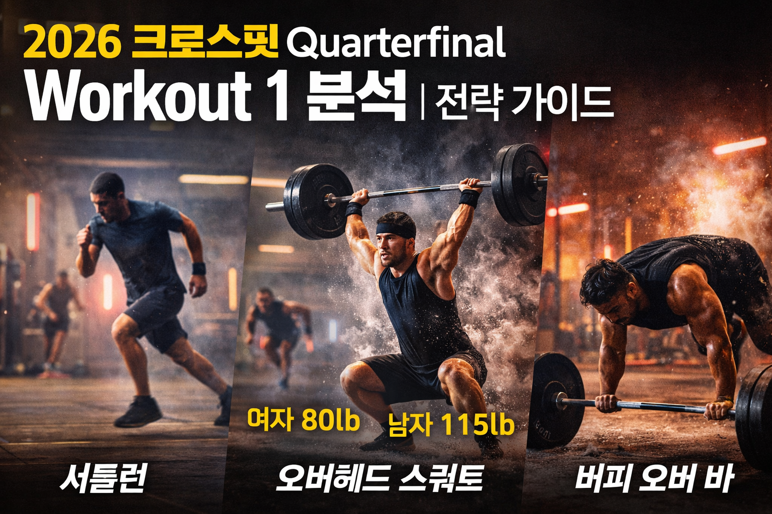 2026 Quarterfinal Workout 1 완전 분석 (셔틀런·OHS·버피)