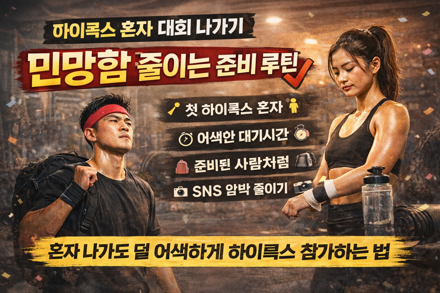 혼자 대회 나가기: 민망함 줄이는 준비 루틴