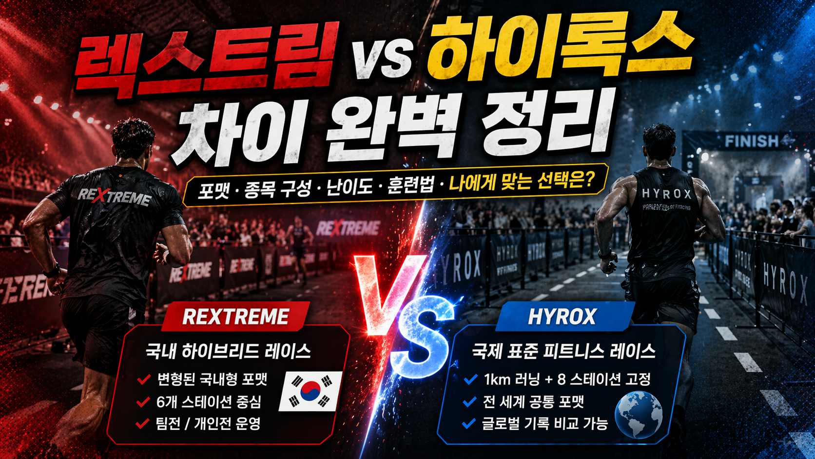 렉스트림 vs 하이록스 차이 완벽 정리 (포맷, 난이도, 참가 전략)